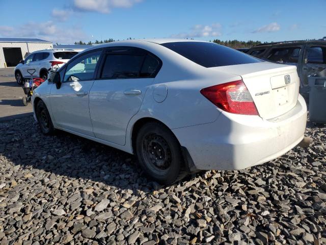 2HGFB2F55CH500465 - 2012 HONDA CIVIC LX WHITE photo 2