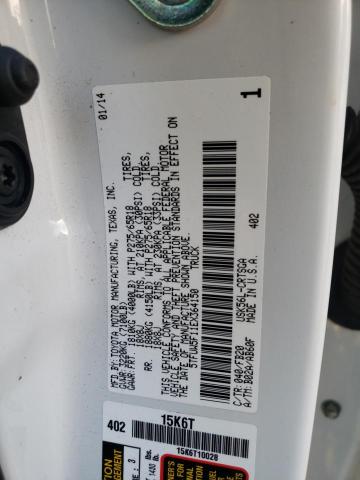 5TFUW5F11EX364150 - 2014 TOYOTA TUNDRA DOUBLE CAB SR/SR5 WHITE photo 12