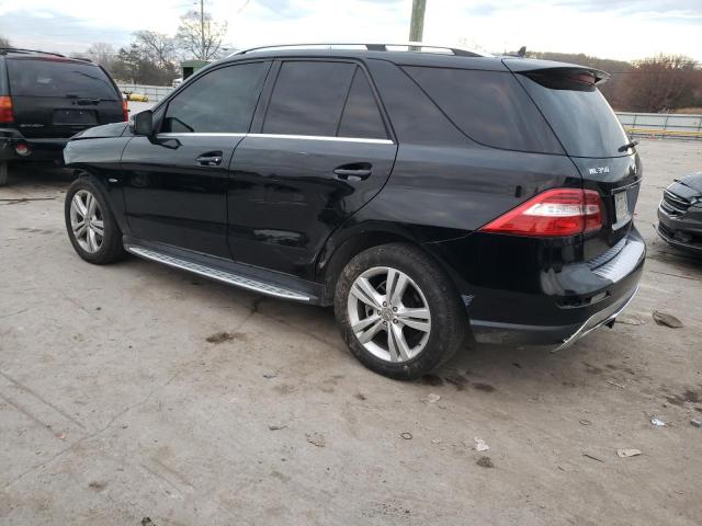 4JGDA5HB3CA018617 - 2012 MERCEDES-BENZ ML 350 4MATIC BLACK photo 2
