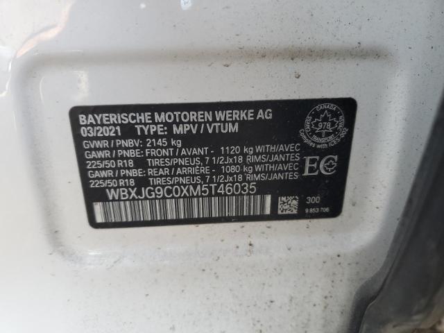 WBXJG9C0XM5T46035 - 2021 BMW X1 XDRIVE28I 白色 照片 13