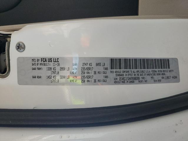 2C4RC1FG4KR588289 - 2019 CHRYSLER PACIFICA TOURING PLUS Ağ foto 14