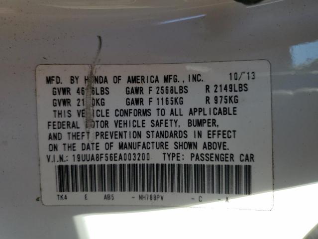 19UUA8F56EA003200 - 2014 ACURA TL TECH WHITE photo 12