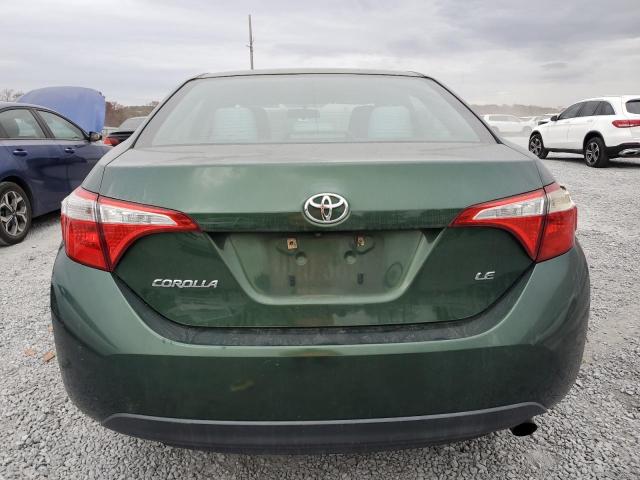 2T1BURHE3EC133480 - 2014 TOYOTA COROLLA L GREEN photo 6