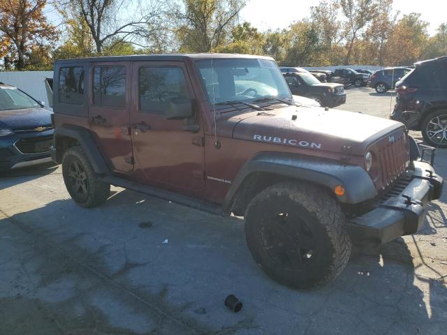 1J8GA69197L104711 - 2007 JEEP WRANGLER RUBICON MAROON photo 4