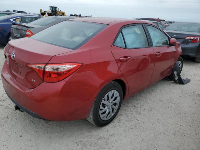 2T1BURHEXHC884144 - 2017 TOYOTA COROLLA L RED photo 3