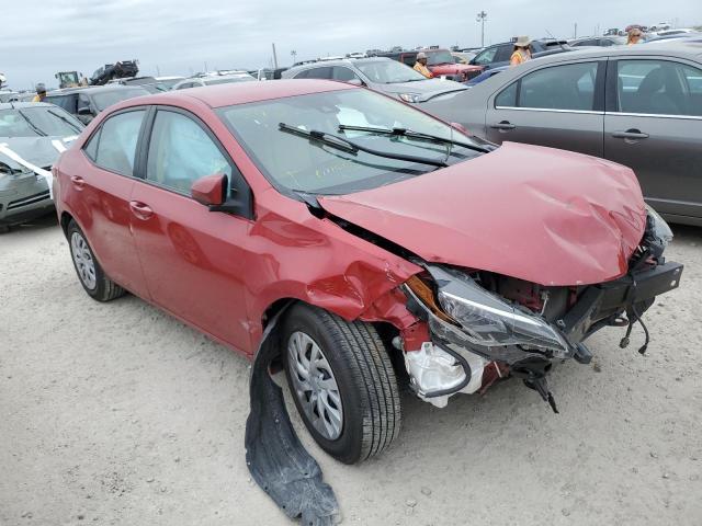 2T1BURHEXHC884144 - 2017 TOYOTA COROLLA L RED photo 4