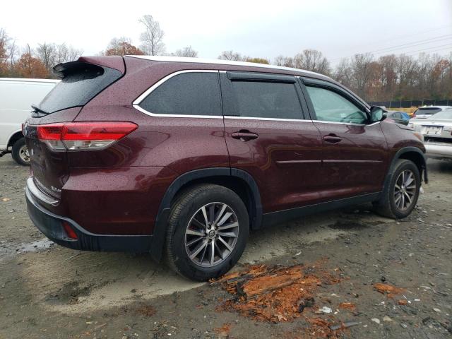 5TDJZRFH3KS714443 - 2019 TOYOTA HIGHLANDER SE BURGUNDY photo 3