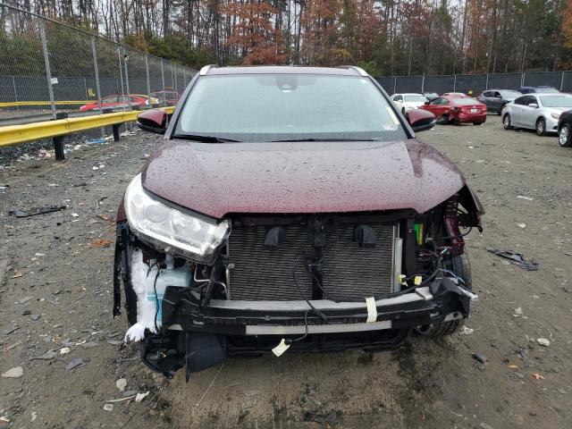 5TDJZRFH3KS714443 - 2019 TOYOTA HIGHLANDER SE BURGUNDY photo 5