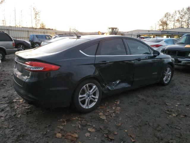 3FA6P0LU3JR212046 - 2018 FORD FUSION SE HYBRID BLACK photo 3