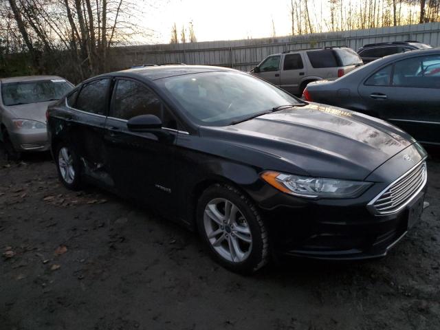 3FA6P0LU3JR212046 - 2018 FORD FUSION SE HYBRID BLACK photo 4