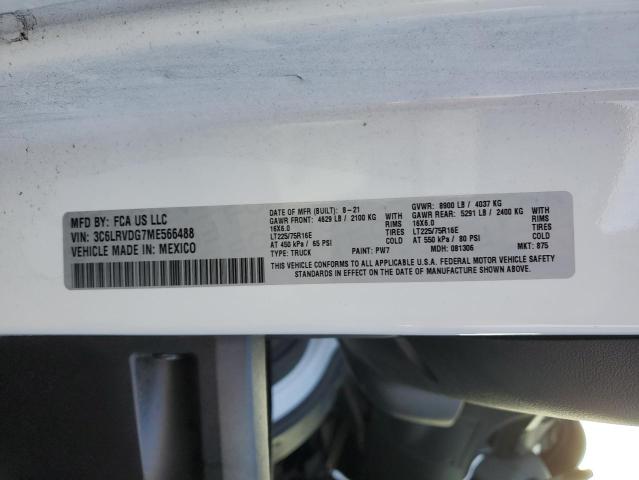 3C6LRVDG7ME566488 - 2021 RAM PROMASTER 2500 HIGH Ақ фото 14