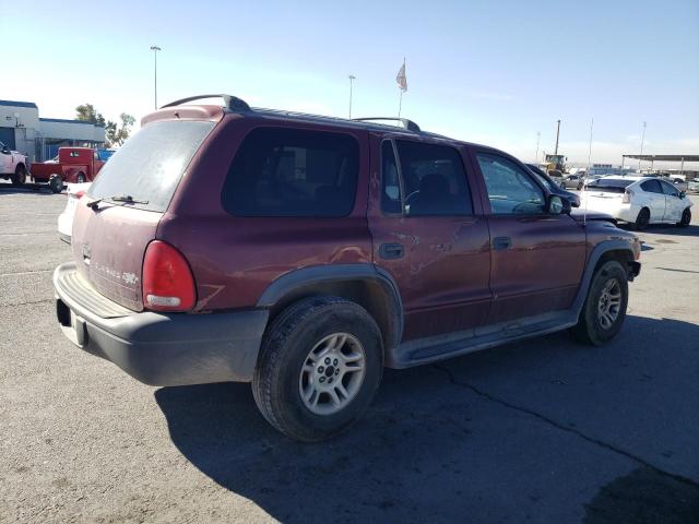 1D4HR38N23F562187 - 2003 DODGE DURANGO SPORT MAROON photo 3