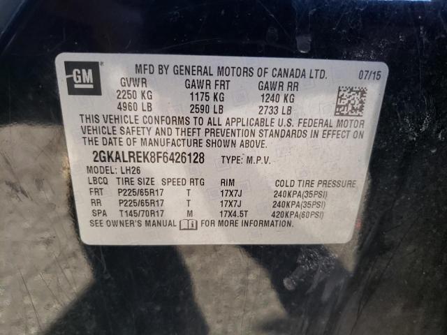 2GKALREK8F6426128 - 2015 GMC TERRAIN SLE BLACK photo 12