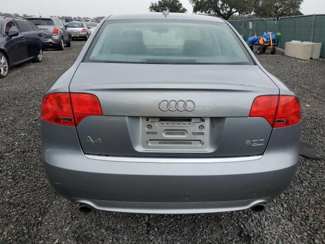 WAUDF78E78A133494 - 2008 AUDI A4 2.0T QUATTRO GRAY photo 6