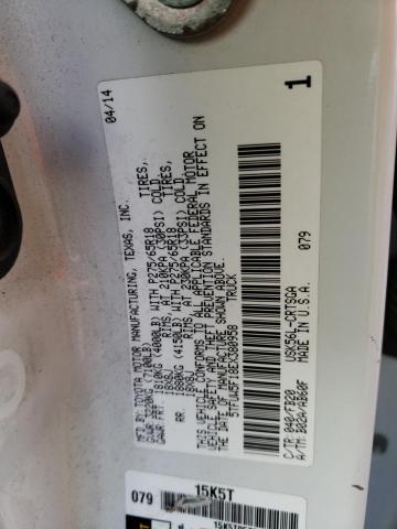 5TFUW5F18EX380958 - 2014 TOYOTA TUNDRA DOUBLE CAB SR/SR5 WHITE photo 14