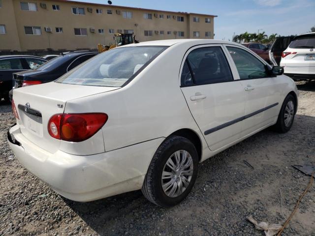 JTDBR32E842024226 - 2004 TOYOTA COROLLA CE WHITE photo 3