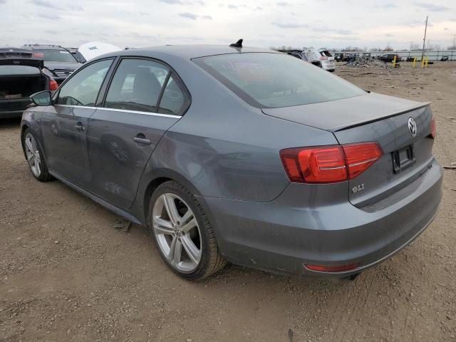 3VW4T7AJ3FM345213 - 2015 VOLKSWAGEN JETTA GLI GRAY photo 2