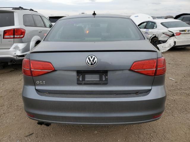 3VW4T7AJ3FM345213 - 2015 VOLKSWAGEN JETTA GLI GRAY photo 6