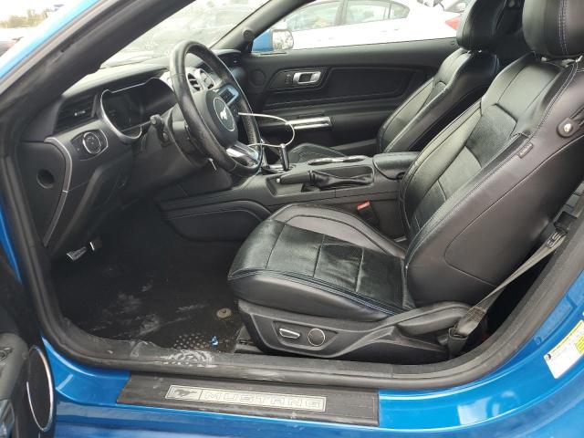 1FA6P8TH7K5186590 - 2019 FORD MUSTANG BLUE photo 7