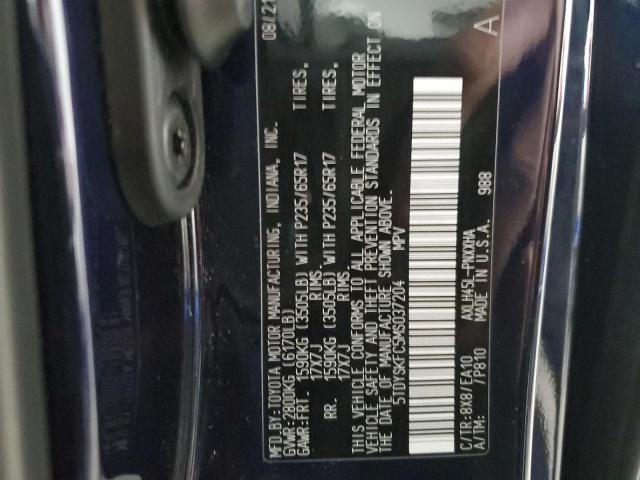 5TDYSKFC5MS037204 - 2021 TOYOTA SIENNA XLE BLUE photo 13