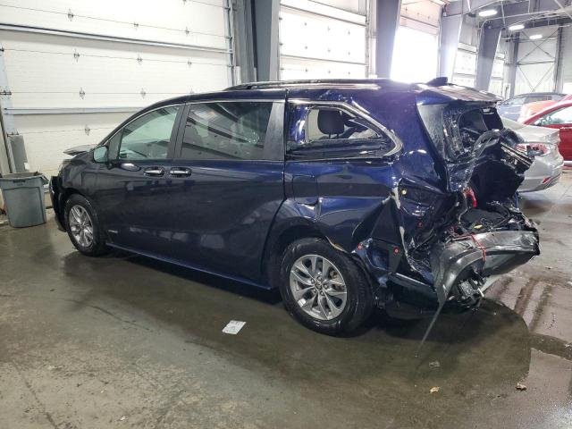 5TDYSKFC5MS037204 - 2021 TOYOTA SIENNA XLE BLUE photo 2