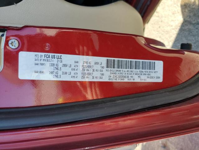 2C4RC1BG5GR306108 - 2016 CHRYSLER TOWN & COU TOURING RED photo 14