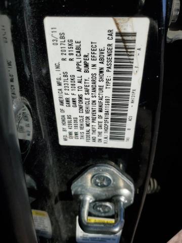 1HGCP2F61BA115897 - 2011 HONDA ACCORD SE BLACK photo 12