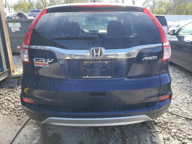 5J6RM4H51FL092529 - 2015 HONDA CR-V EX BLUE photo 6