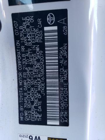 JTKDE167680242079 - 2008 TOYOTA SCION TC თეთრი ფოტო 12