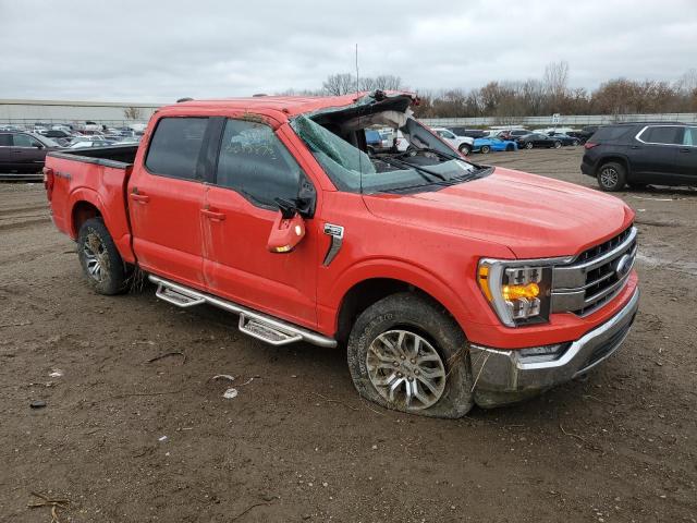 1FTFW1E53MKD57704 - 2021 FORD F150 SUPERCREW RED photo 4