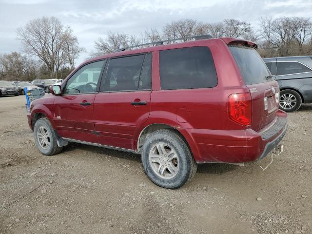 5FNYF184X5B064294 - 2005 HONDA PILOT EX RED photo 2