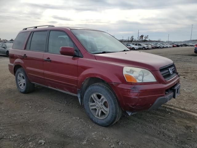 5FNYF184X5B064294 - 2005 HONDA PILOT EX RED photo 4