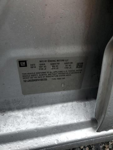 1G1JA5SH0F4105729 - 2015 CHEVROLET SONIC LS SILVER photo 12