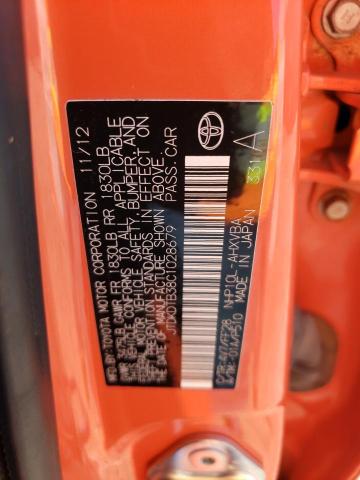 JTDKDTB38C1028679 - 2012 TOYOTA PRIUS C ORANGE photo 13