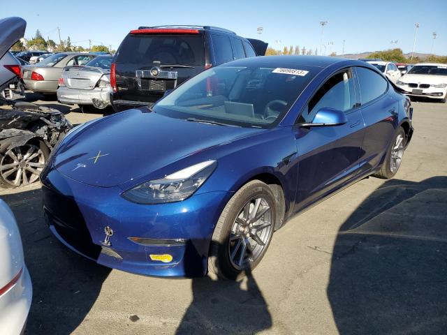 5YJ3E1EBXNF179283 - 2022 TESLA MODEL 3 BLUE photo 1