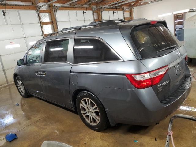 5FNRL5H66DB001455 - 2013 HONDA ODYSSEY EXL GRAY photo 2