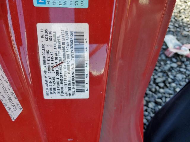 JHMZF1D66BS016400 - 2011 HONDA CR-Z EX RED photo 12