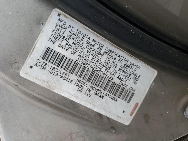 JT8BF28G5W5046339 - 1998 LEXUS ES 300 GRAY photo 13