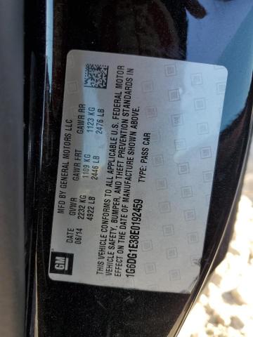 1G6DG1E38E0192459 - 2014 CADILLAC CTS PERFORMANCE COLLECTION Schwarz Foto 12