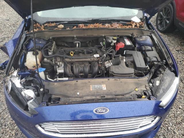 3FA6P0H71GR287758 - 2016 FORD FUSION SE BLUE photo 11