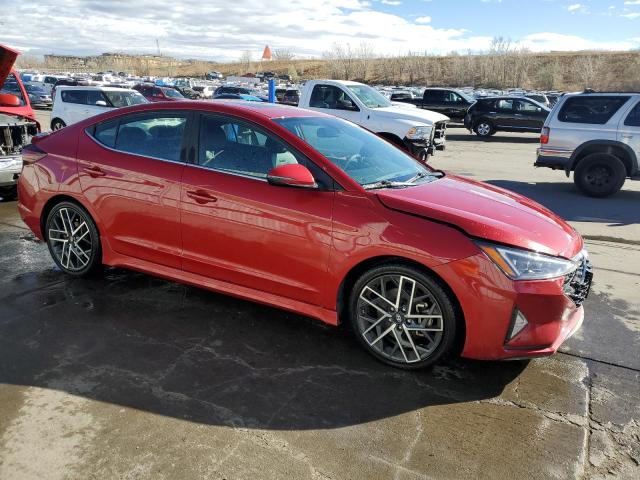 KMHD04LB7KU838300 - 2019 HYUNDAI ELANTRA SPORT RED photo 4