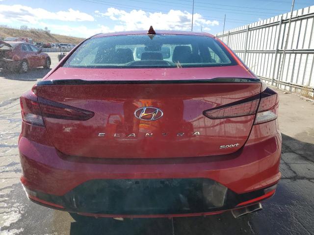 KMHD04LB7KU838300 - 2019 HYUNDAI ELANTRA SPORT RED photo 6