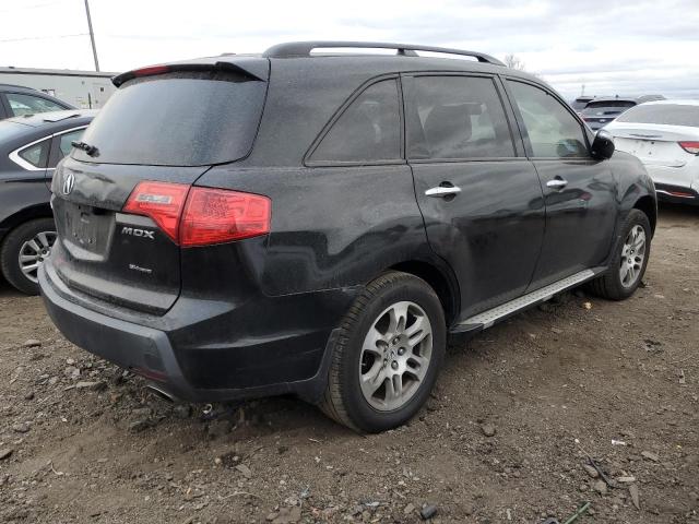 2HNYD28449H514270 - 2009 ACURA MDX TECHNOLOGY BLACK photo 3