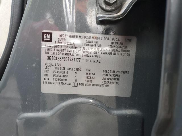 3GSCL33P08S731177 - 2008 SATURN VUE XE GRAY photo 13