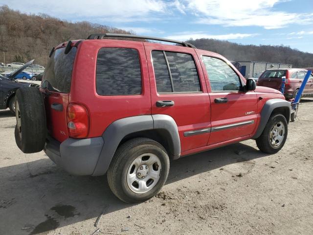 1J4GL48KX4W111350 - 2004 JEEP LIBERTY SPORT RED photo 3