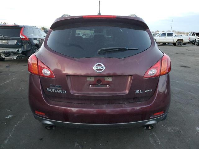 JN8AZ18W19W136404 - 2009 NISSAN MURANO S BURGUNDY photo 6