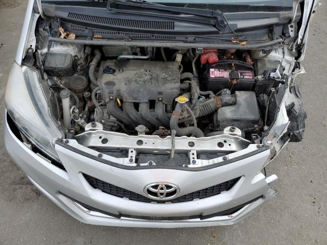 JTDKTUD35CD510644 - 2012 TOYOTA YARIS SILVER photo 11