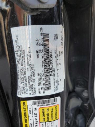 3FA6P0LU8LR228441 - 2020 FORD FUSION SE BLACK photo 12