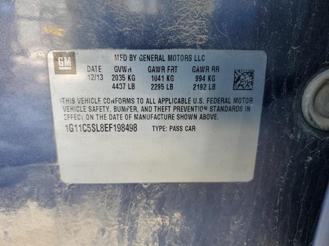 1G11C5SL8EF198498 - 2014 CHEVROLET MALIBU 1LT 蓝色 照片 12