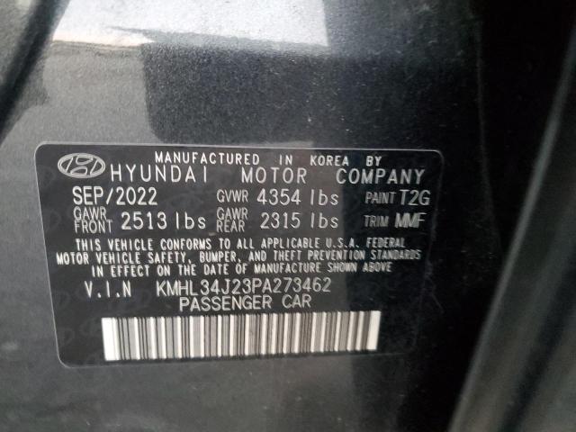 KMHL34J23PA273462 - 2023 HYUNDAI SONATA LIMITED CHARCOAL photo 12